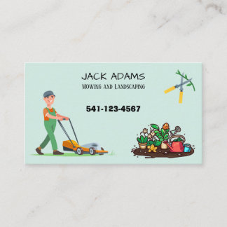 Mowing and Landscaping Business Card Visitenkarte