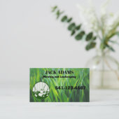 Mowing and Landscaping Business Card Visitenkarte (Stehend Vorderseite)