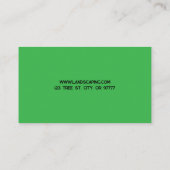 Mowing and Landscaping Business Card Visitenkarte (Rückseite)