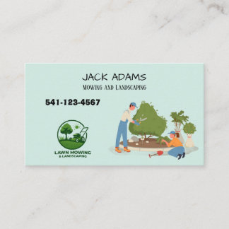 Mowing and Landscaping Business Card Visitenkarte