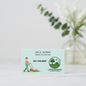 Mowing and Landscaping Business Card Visitenkarte (Stehend Vorderseite)