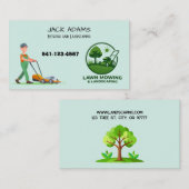 Mowing and Landscaping Business Card Visitenkarte (Vorne/Hinten)