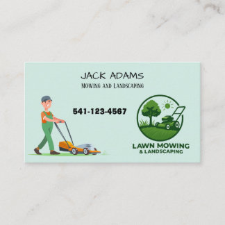 Mowing and Landscaping Business Card Visitenkarte