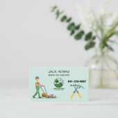 Mowing and Landscaping Business Card Visitenkarte (Stehend Vorderseite)
