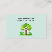 Mowing and Landscaping Business Card Visitenkarte (Rückseite)