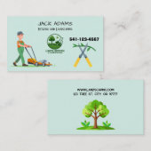 Mowing and Landscaping Business Card Visitenkarte (Vorne/Hinten)
