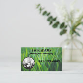 Mowing and Landscaping Business Card Visitenkarte (Stehend Vorderseite)
