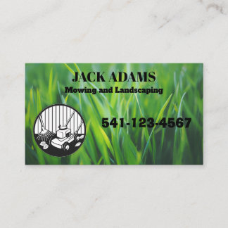 Mowing and Landscaping Business Card Visitenkarte