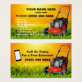 Mowing Service Business Card Lawn Care (Vorne & Hinten)
