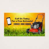 Mowing Service Business Card Lawn Care (Rückseite)