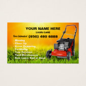 Mowing Service Business Card Lawn Care (Vorderseite)