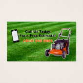Mowing Service Business Card Lawn Care (Rückseite)