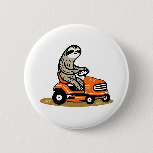 Mowing Sloth Button (Vorderseite)