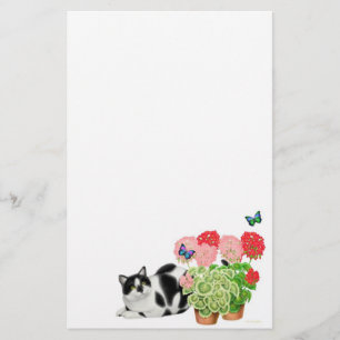 Moxie Cat & Butterfys Stationery Briefpapier