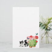 Moxie Cat & Butterfys Stationery Briefpapier (Stehend Vorderseite)