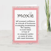 Moxie Definition-Karte Karte (Vorderseite)