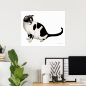 Moxie der Tuxedo Katze Print Poster (Heimbüro)