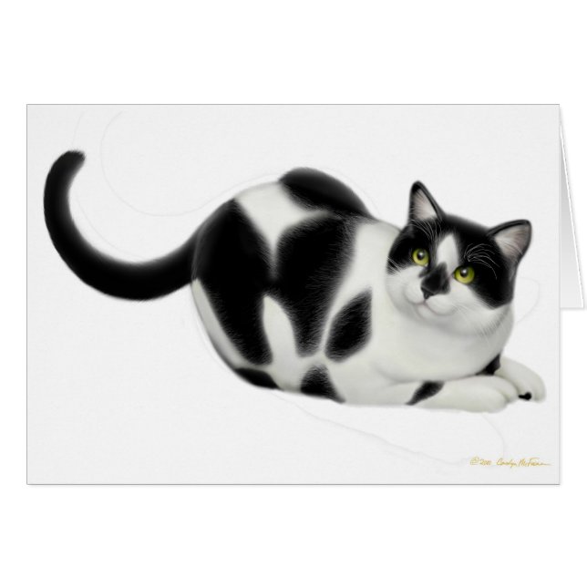 Moxie die Katzen-Karte (Vorderseite (Horizontal))