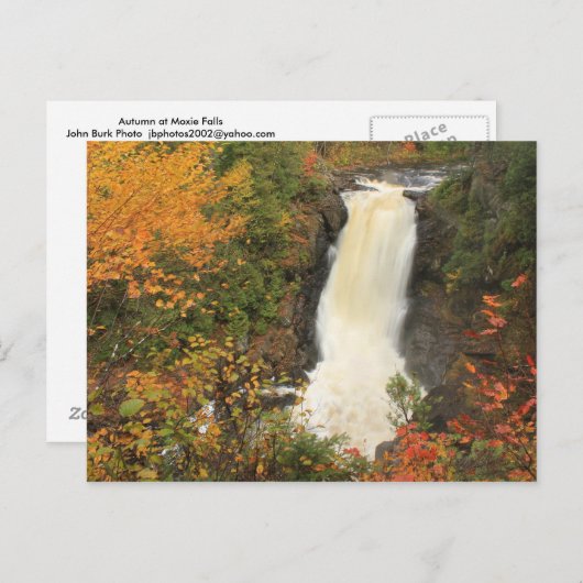 Moxie fällt im Herbst die Gräben Maine Postkarte (Vorne/Hinten)