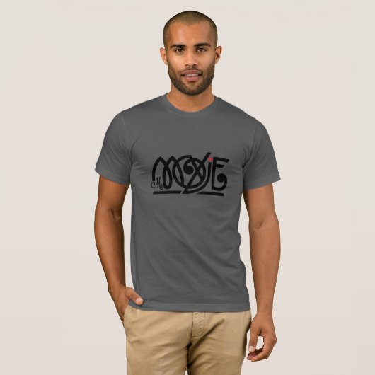 Moxie Mens Gray Bella Leinwand T - Shirt (Vorne ganz)
