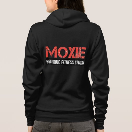 MOXIE STUDIO ZIP UP HOODIE (SCHWARZ) (Rückseite)