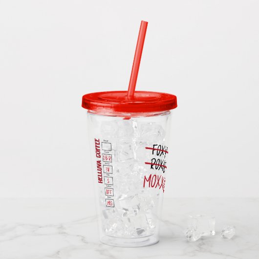 Mox's Misto - Akryllischer Tumbler Acryltrinkbecher (Rückseite Ice)