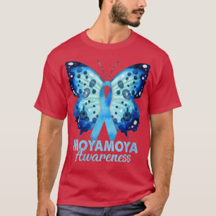 Moyamoya Awareness Butterfly V-Neck T-Shirt