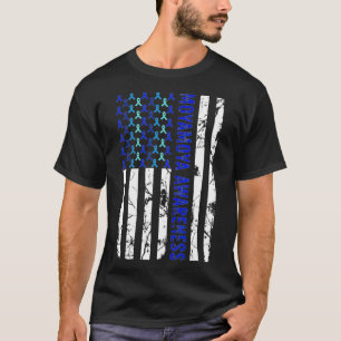 Moyamoya-Bewusstsein USA-Flagge Moyamoya-Krankheit T-Shirt