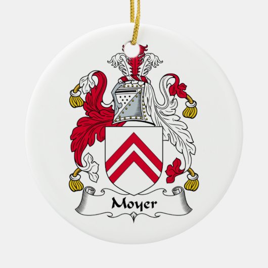Moyer-Familienwappen Keramik Ornament (Vorne)