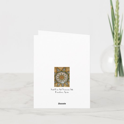 Mozaic Ceiling Sant Pau Dankeskarte (Rückseite)