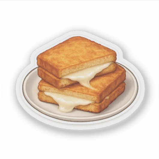 Mozarella in Carrozza Aufkleber (Vorderseite)