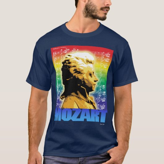 MOZART AUF DUNKELHEIT T-Shirt (Vorderseite)
