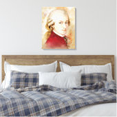 Mozart auf Leinwand - Wasserfarbstil (Insitu (Schlafzimmer))