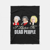 Mozart Bach Biene hört Toten Fleecedecke (Vorderseite)