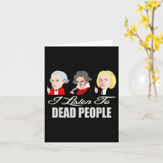 Mozart Bach Biene hört Toten Karte (Gelbe Blume)