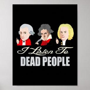 Mozart Bach Biene hört Toten Poster