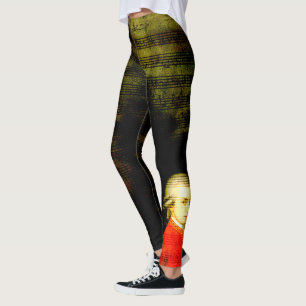 Mozart-Blattmusik und Porträt-Leggings Leggings