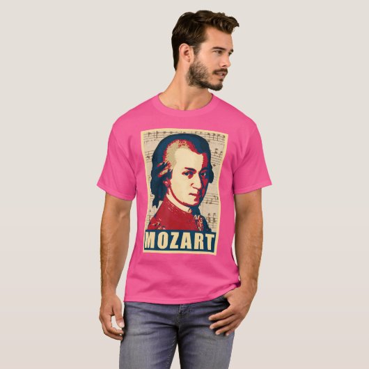 Mozart Classic Music Composer Retro T-Shirt (Vorne ganz)