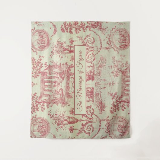 Mozart-Ehe des französischen Musters Figaro 1700 Wandteppich (Vorderseite)