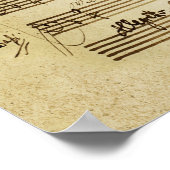 Mozart Ehe von Figaro Manuskript drucken Poster (Ecke)
