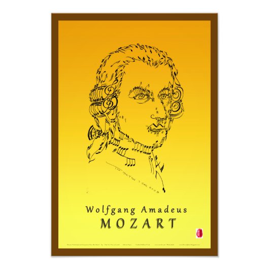 Mozart Face of Music Fotodruck (Vorne)