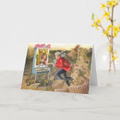 Mozart findet seine Muse-Gruß-Karte Karte (Gelbe Blume)