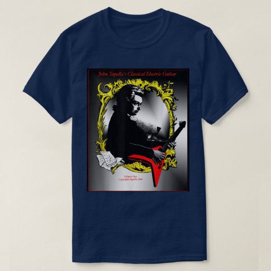 Mozart für elektrische Gitarre T-Shirt (Design vorne)