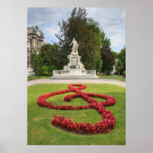 Mozart-Gedenkstätte in Burggarten Wien Österreich Poster