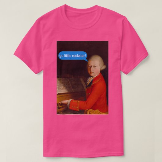 Mozart geht Rockstar T-Shirt (Design vorne)