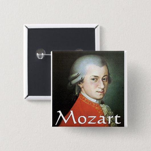 Mozart-Geschenke für Musikfreunde Button (Vorne & Hinten)