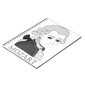 Mozart im Chibi Style Notizblock (Linke Seite)