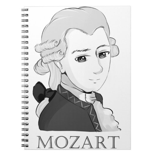 Mozart im Chibi Style Notizblock (Vorderseite)
