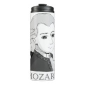 Mozart im Chibi Style Thermosbecher (Vorderseite)