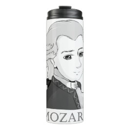 Mozart im Chibi Style Thermosbecher